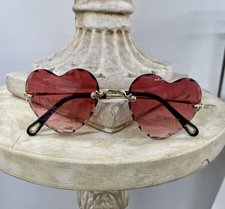 Cut glass Sunglasses-Red